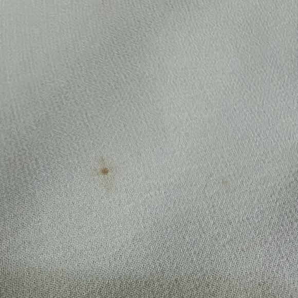 Y2K Banana Republic 100% Silk Dress 2 Gray Lettuce Hem Knee Length Polka Dot VTG - Picture 10 of 11